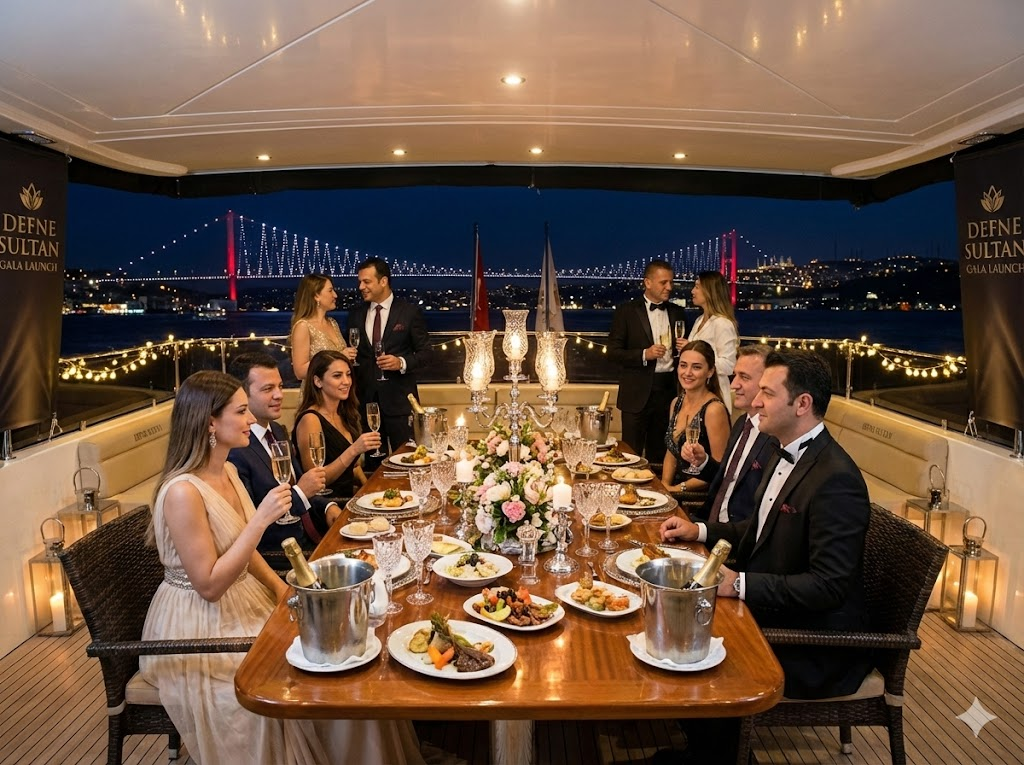 Product launch on a yacht